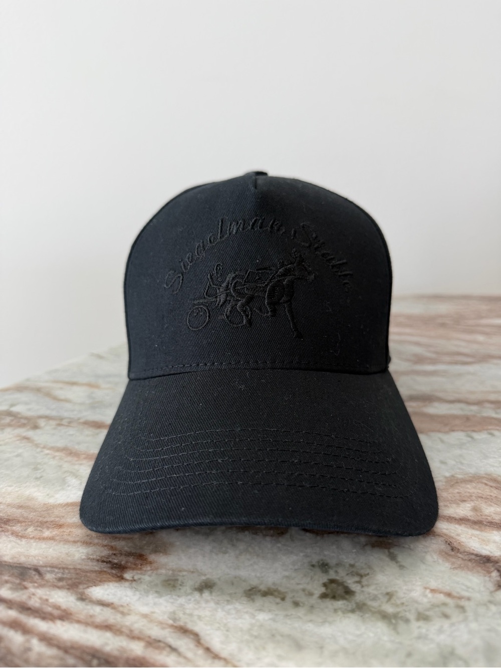 Speedman Studio Black Embroidered Baseball Cap